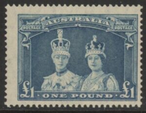 1949 Australia SG.178a £1 bluish-slate 'thin ordinary paper' . U/M (MNH)