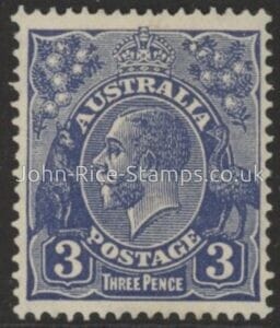 1932  Australia  SG.128  3d ultramarine U/M (MNH)