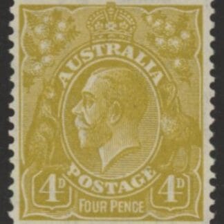 1933  Australia  SG.129 4d yellow-olive. mounted mint.