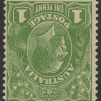 1931  Australia  SG.125w  1d  green. inverted watermark.  mounted mint.