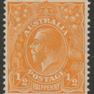 1933  Australia.  SG.124   KGV ½d  orange. mounted mint.
