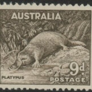 1956  Australia  SG.230c  9d chocolate. U/M (MNH)