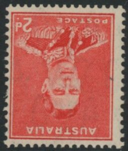 1938 Australia SG.184w 2d scarlet inv. wmk. perf 15 x 14. U/M (MNH)