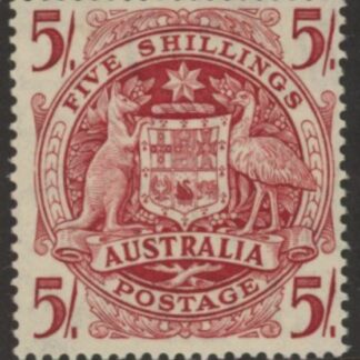 1949 Australia  SG.224a   5/-  claret  U/M (MNH)