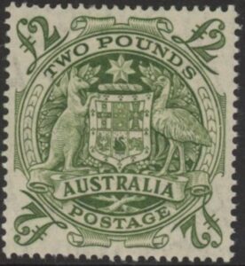 1950 Australia SG.224d £2 green U/M (MNH)