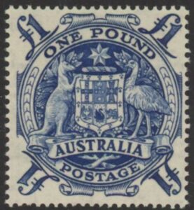 1949 Australia SG.224c £1 blue U/M (MNH)