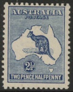 1917 Australia SG.36 2½d deep blue. U/M (MNH)