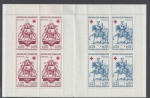 1960 France SG.1507-8 x 4 XSB10 St. Martin. Booklet U/M (MNH)