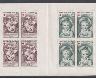 1962 France SG.1593-4 x 4  XSB12 Works by Fragonard. Booklet  U/M (MNH)