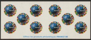 1998 France SG.3473 CSB35  World Cup Football Championship. Booklet  U/M (MNH)