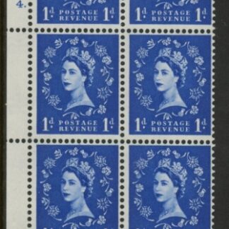 S24 1d crowns wmk. violet phos  Cyld. 4 dot perf P/E  U/M (MNH)