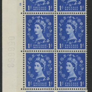 S24 1d crowns wmk. violet phos  Cyld. 5 no dot perf E/I U/M (MNH)