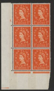 S10 ½d crowns wmk. Cyld. 1 dot. blue phos. perf E/I U/M (MNH)