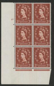 S49 2d crowns wmk. Cyld. 27 no dot. violet phos. perf E/I U/M (MNH)
