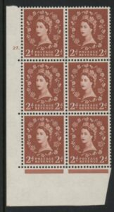 S41 2d crowns wmk. Cyld. 27 dot. perf E/I U/M (MNH)