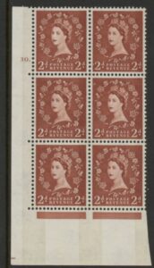 S48 2d crowns wmk. Cyld. 30 dot. violet phos. perf E/I U/M (MNH)