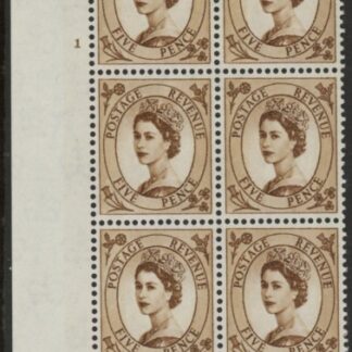 S103 5d crowns wmk. violet phos. perf E/I. Cyld. 1 no dot . perf E/I  U/M (MNH)