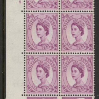 S112  6d crowns wmk. Cyld. 8 no dot (one 6mm band & one 8mm band.perf E/I   U/M (MNH).