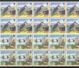 2000 Alderney  A140a-A141a  Peregrine Falcon booklet panes. U/M (MNH)