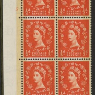S8  (SG.599) ½d Edward crown wmk. Phos. Graphite Cyld.5 no dot perf E/P  U/M (MNH)