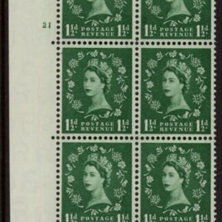 S27 (SG.563) 1½d  Edward crown wmk.1st graphite Cyld.21 no dot perf E/P  U/M (MNH)