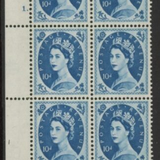 S133 10d crowns wmk. violet phos.  Cyld. 1 dot perf P/E  U/M (MNH).