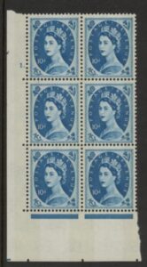 S133 10d crowns wmk. violet phos. Cyld. 1 dot perf E/I U/M (MNH).