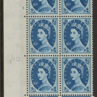 S133 10d crowns wmk. violet phos.  Cyld. 1 no dot perf E/I  U/M (MNH).