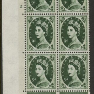 S128 9d crowns wmk.violet phos.  Cyld. 2 no dot perf E/I    U/M (MNH).