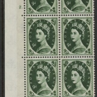 S128 9d crowns wmk.violet phos.  Cyld. 2 dot perf E/I    U/M (MNH).