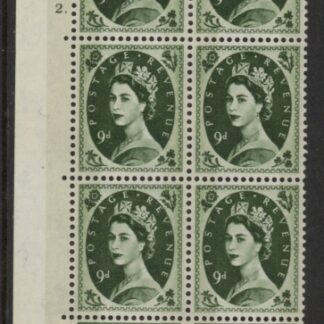 S128 9d crowns wmk.violet phos.  Cyld. 2 dot perf E/I    U/M (MNH).
