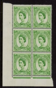 S118 7d crowns wmk. violet phos.Cyld. 1 no dot perf I/E U/M (MNH).