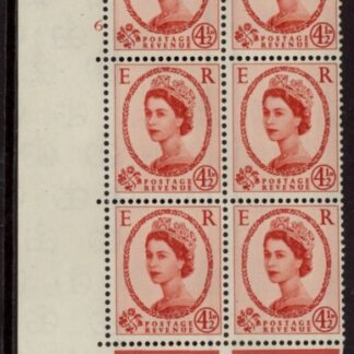 S95 (SG.594)  4½d crowns wmk. 2nd Graphites Cyld.6 no dot perf E/I  mounted mint..