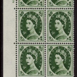S127 9d crowns wmk.  Cyld. 2 no dot perf E/I    U/M (MNH).