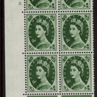 S127 9d crowns wmk.  Cyld. 2 dot perf E/I    U/M (MNH).