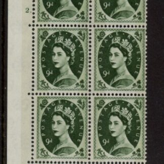 S128 9d crowns wmk.violet phos.  Cyld. 2 dot perf E/I    U/M (MNH).
