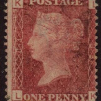 SG.43 1d rose red. corner letters 'LK' Plate 83  mint Original Gum