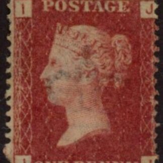 SG.43 1d rose red. corner letters 'JI' Plate 143  mint Original Gum