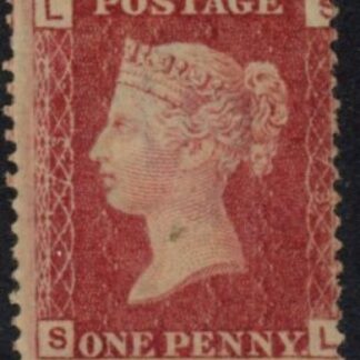 SG.43 1d rose red. corner letters 'SL' Plate 73  mint Original Gum