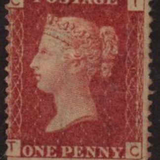 SG.43 1d rose red. corner letters 'TC' Plate 99  mint Original Gum