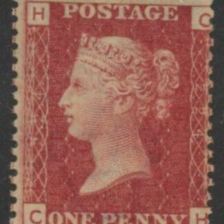 SG.43 1d rose red. corner letters 'CH' Plate 224  mint Original Gum