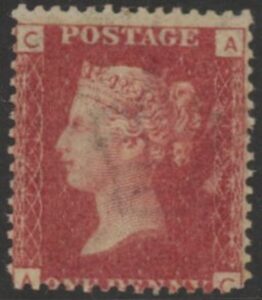 SG.43 1d rose red. corner letters 'AC' Plate 142 mint Original Gum