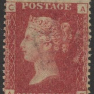 SG.43 1d rose red. corner letters 'AC' Plate 142  mint Original Gum