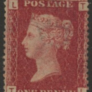 SG.43 1d rose red. corner letters 'TL' Plate 158  mint Original Gum