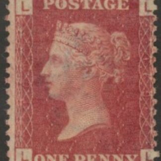 SG.43 1d rose red. corner letters 'LL' Plate 169  mint Original Gum