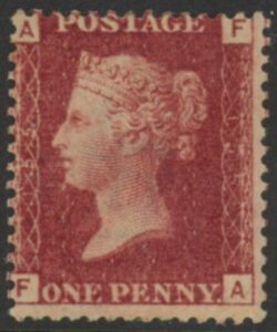 SG.43 1d rose red. corner letters 'FA' Plate 155  mint Original Gum
