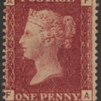 SG.43 1d rose red. corner letters 'FA' Plate 155  mint Original Gum