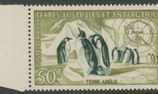 1956 French Antarctic 50f Emperor Penguin  SG.16 u/m (MNH)