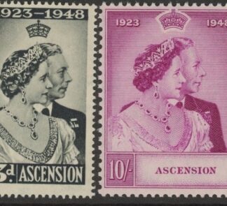 Ascension  - 1948 Royal Silver Wedding. SG.50-1   very lightly mounted mint.