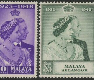 Malaya Selangor - 1948 Royal Silver Wedding. SG.88-9 mounted mint.